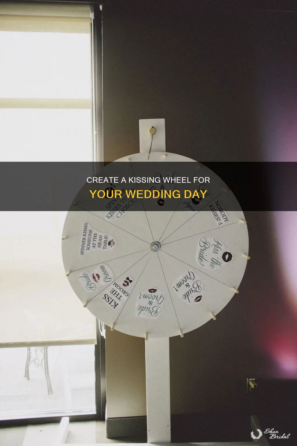 how to make a wedding kissing wheel