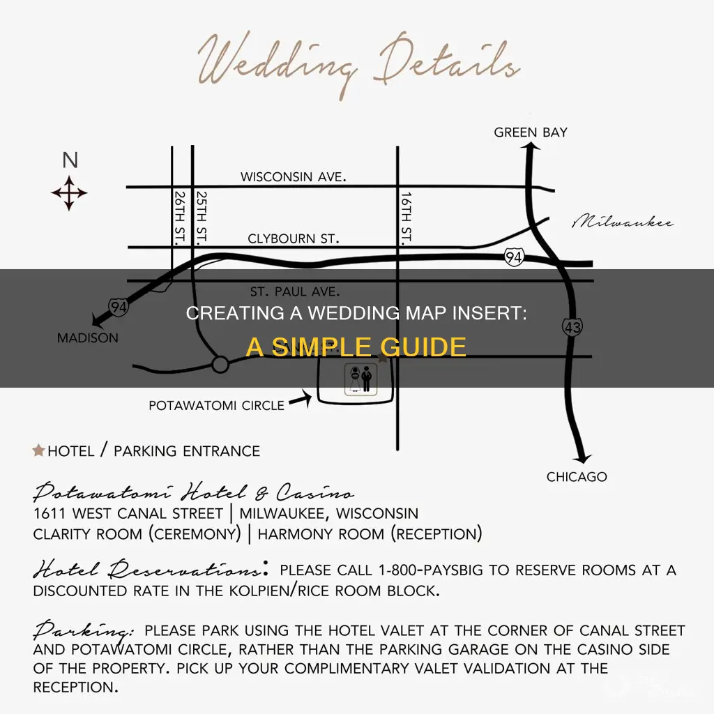 how to make a wedding map insert