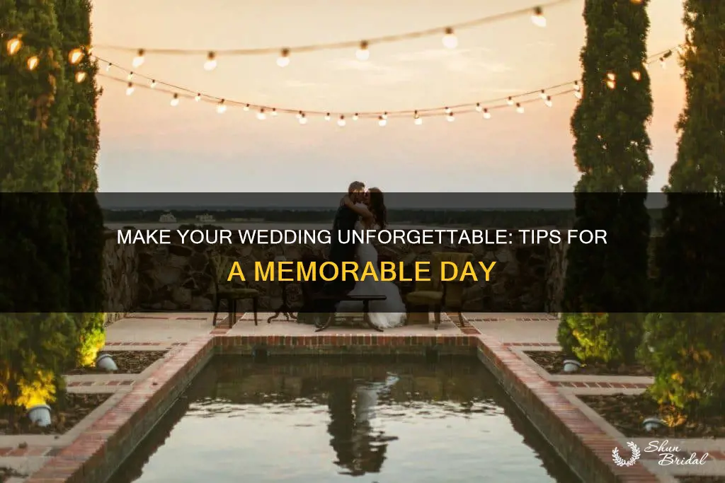 how to make a wedding memorable