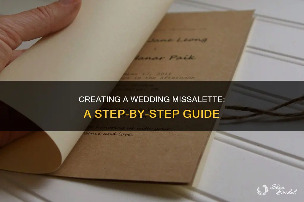 how to make a wedding missalette