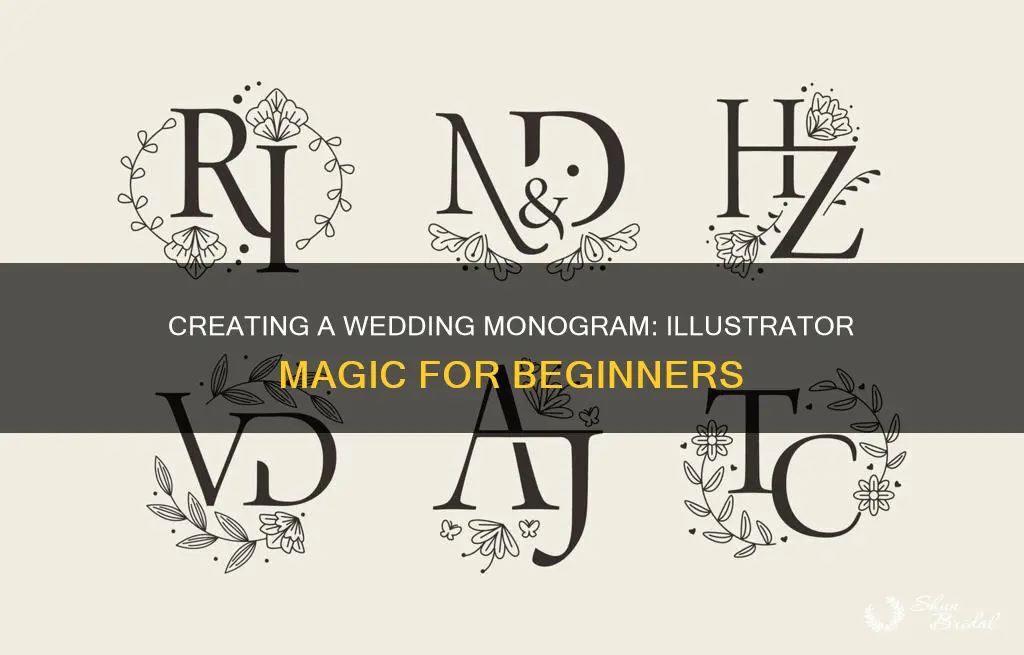 how to make a wedding monogram in illustrator