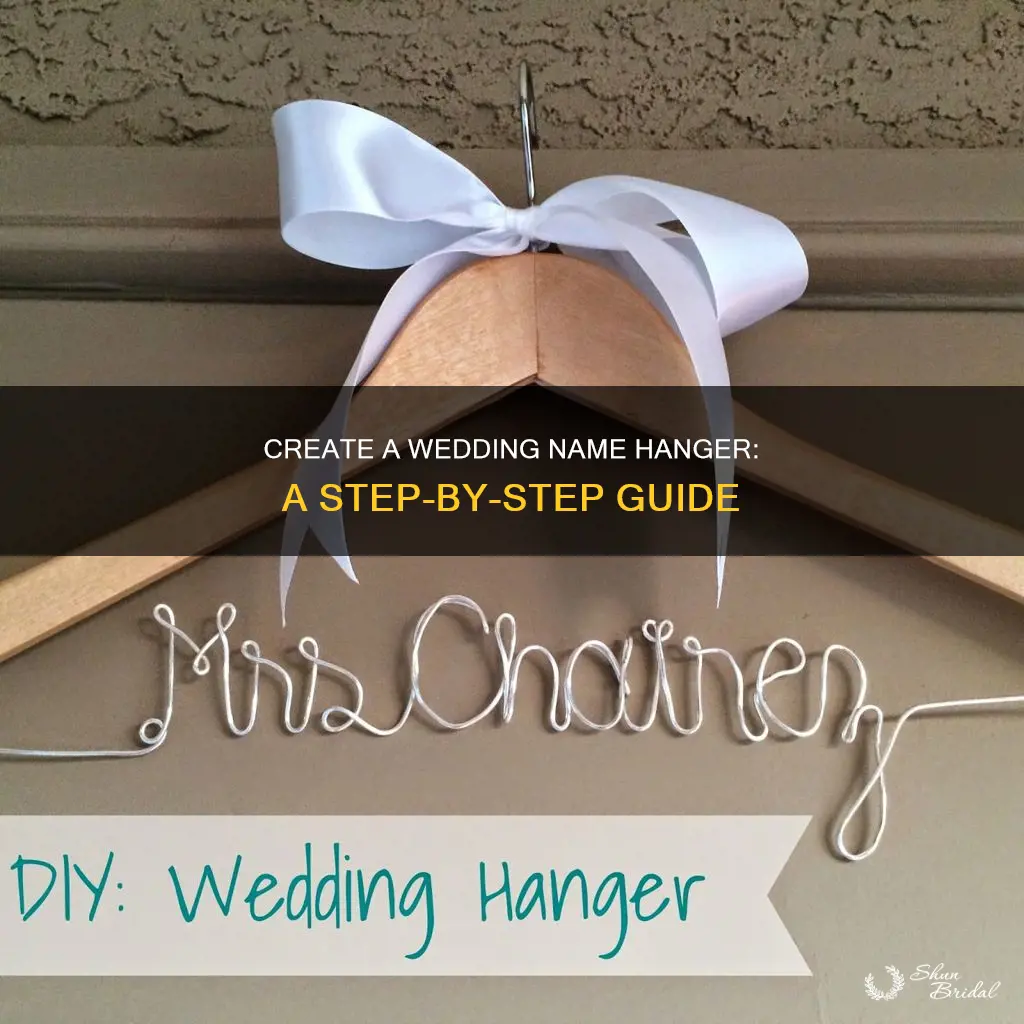 how to make a wedding name hanger