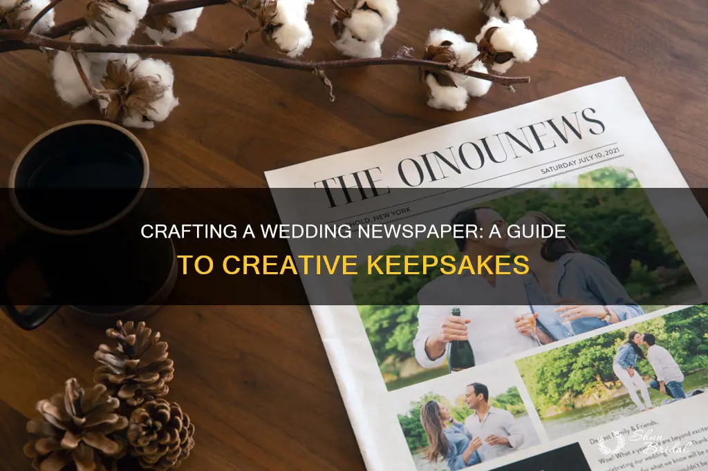 how to make a wedding newspaper