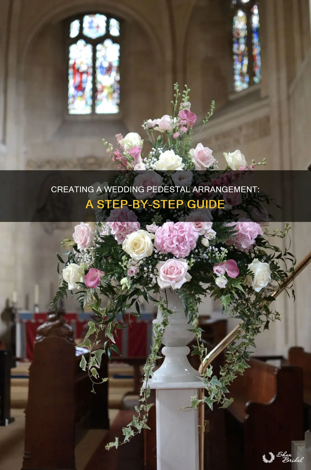 how to make a wedding pedestal arrangement