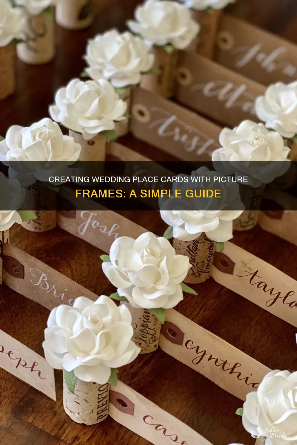 how to make a wedding place cards with picture frames