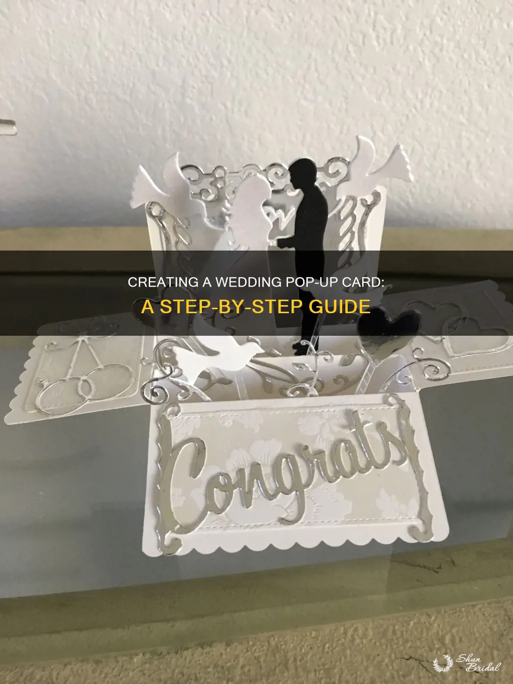 how to make a wedding pop up card