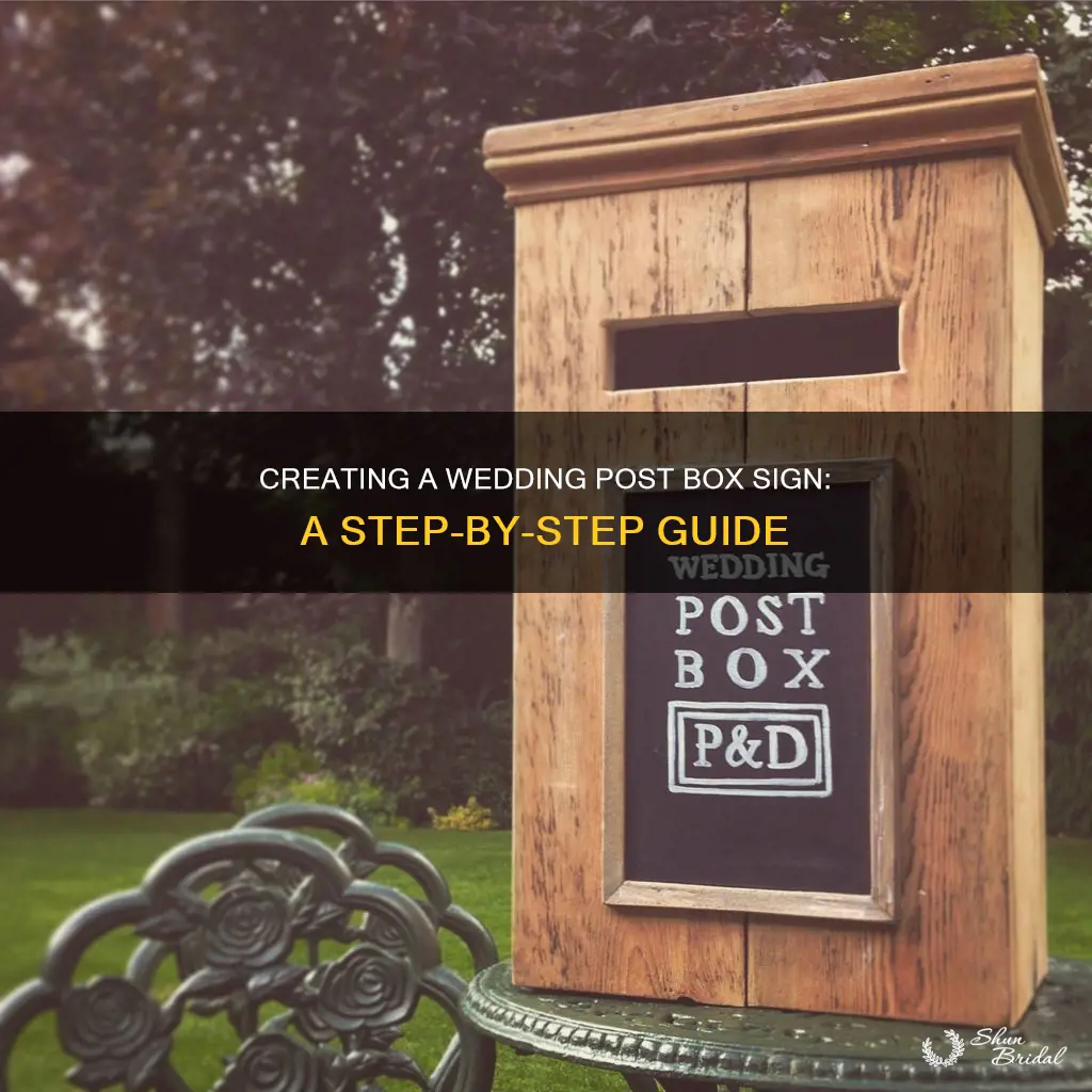 how to make a wedding post box sign