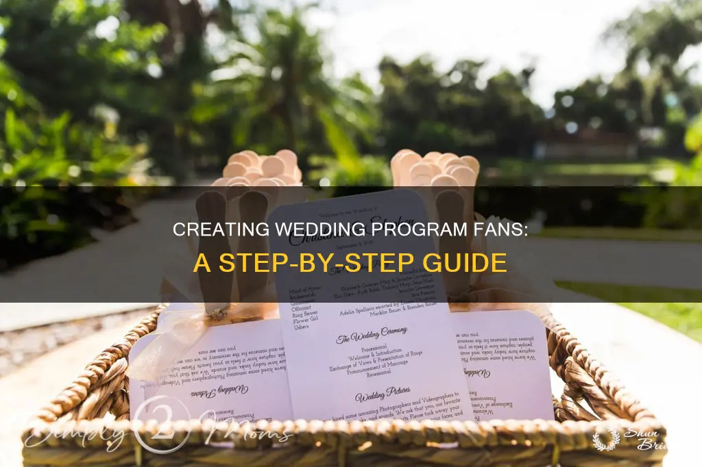 how to make a wedding program fan