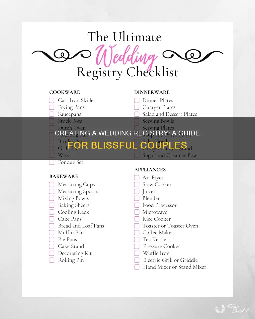 how to make a wedding registr