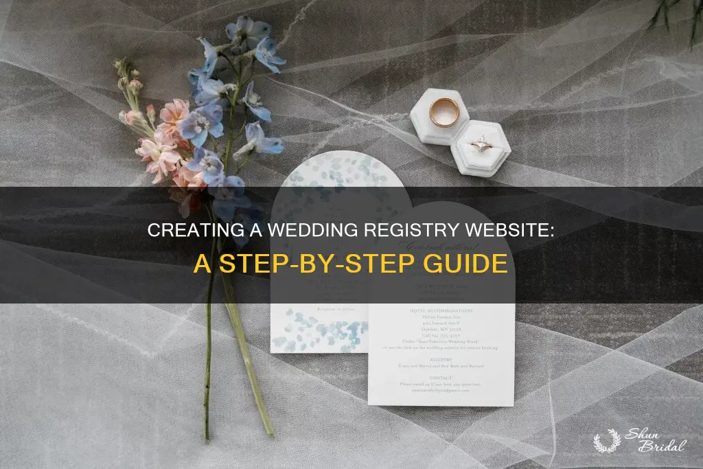 how to make a wedding registry website