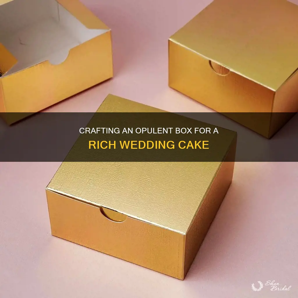 how to make a wedding rich cake box