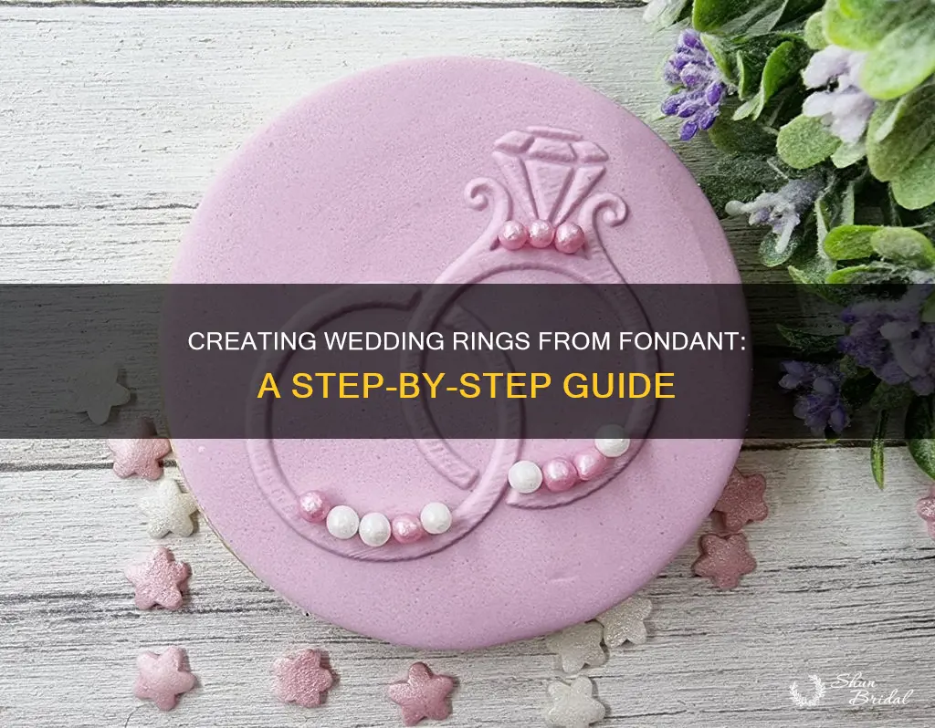 how to make a wedding ring out of fondant