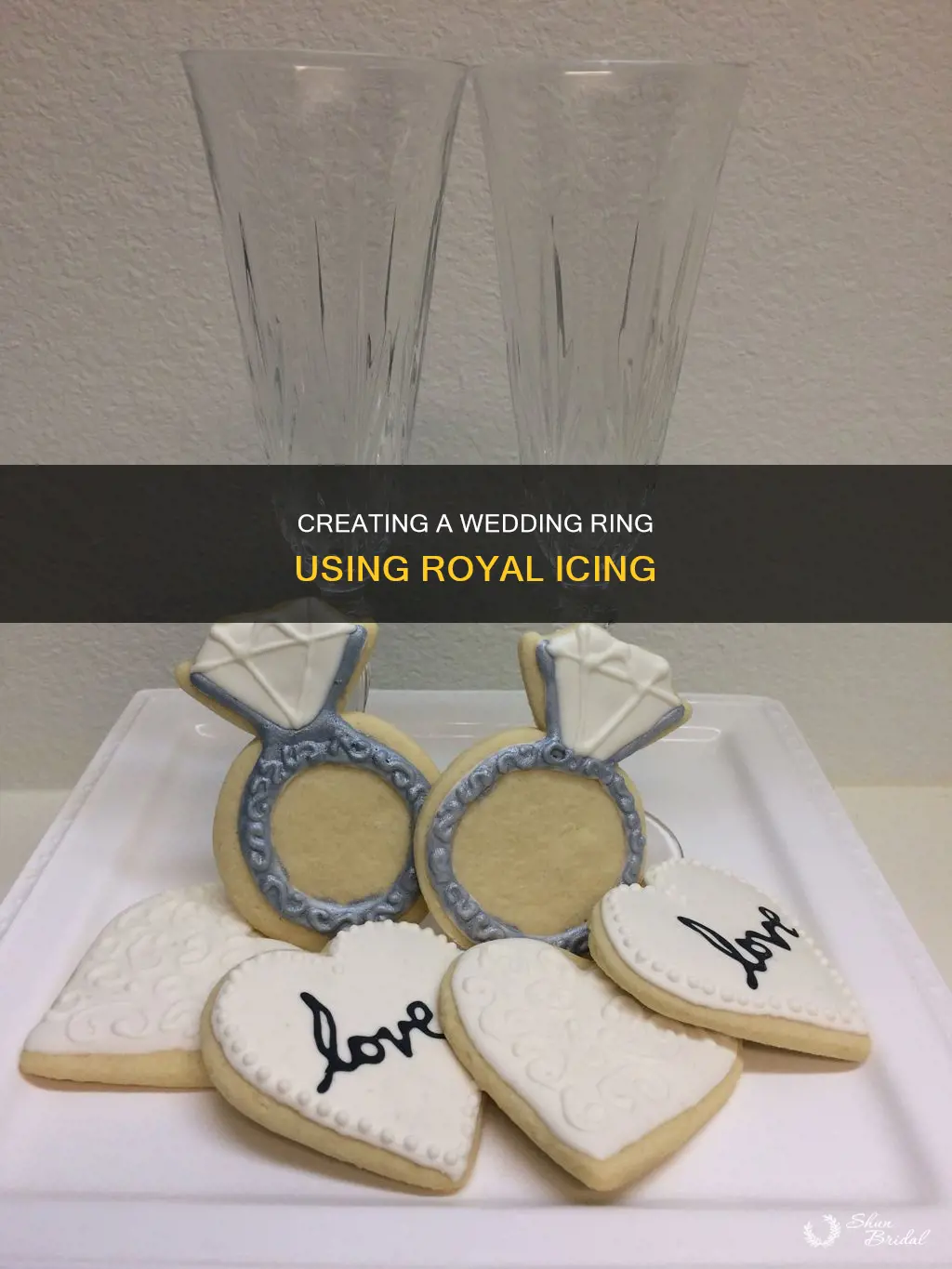 how to make a wedding ring out of royal icing