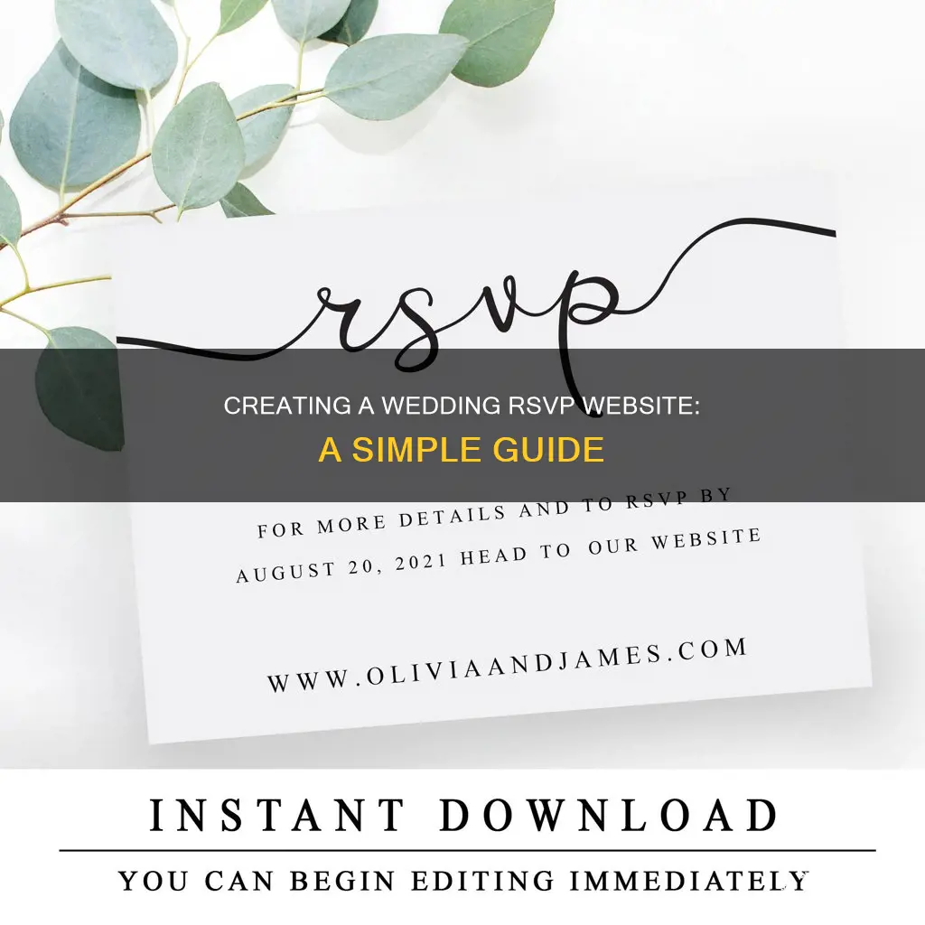 how to make a wedding rsvp website