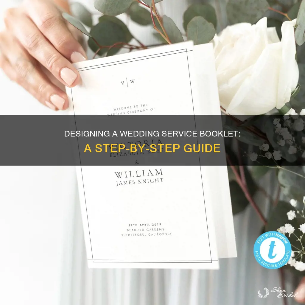 how to make a wedding service booklet