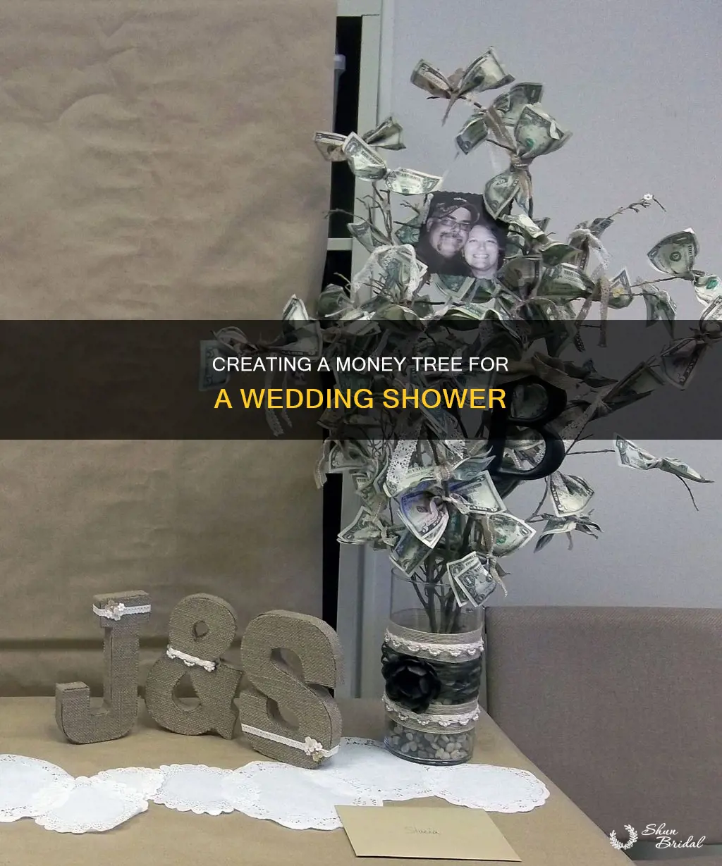 how to make a wedding shower money tree