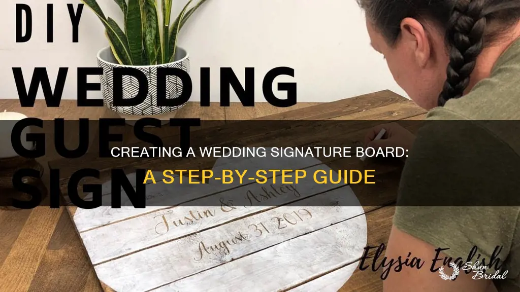 how to make a wedding signature board