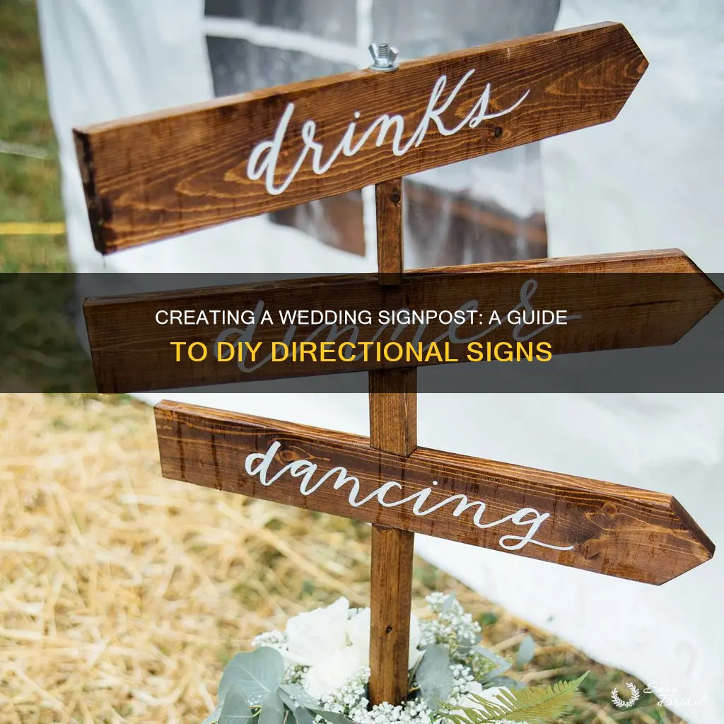 how to make a wedding signpost