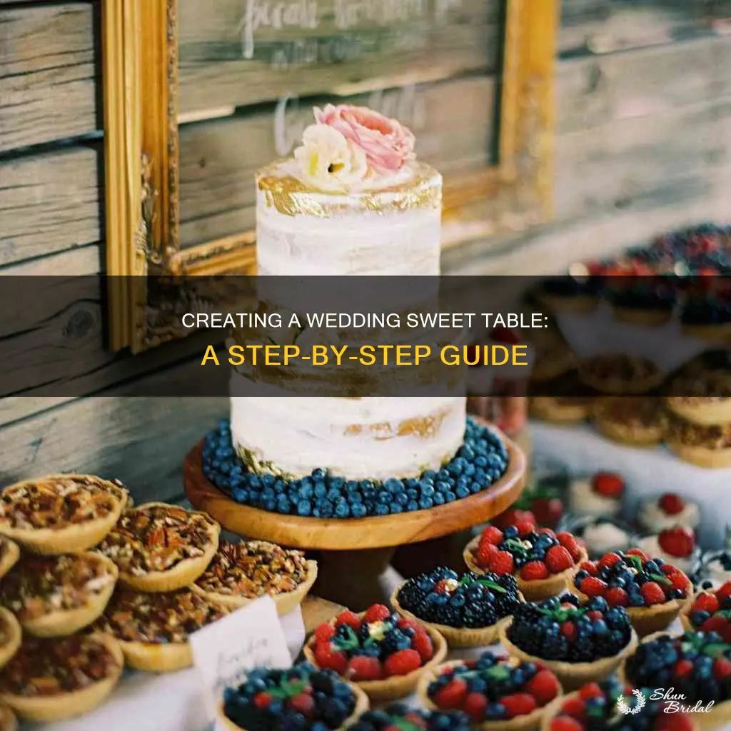 how to make a wedding sweet table