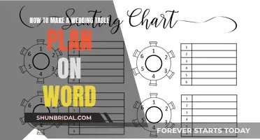 Creating a Wedding Table Plan in Word: A Guide