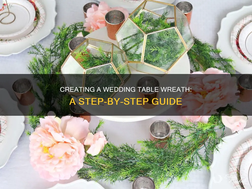 how to make a wedding table wreath