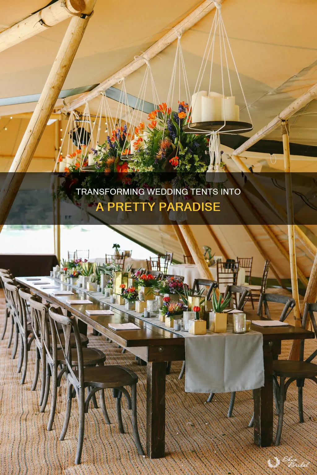 how to make a wedding tent pretty