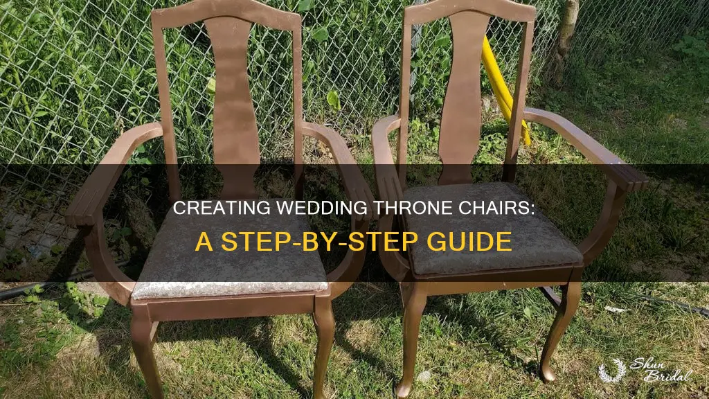 how to make a wedding throne chairs