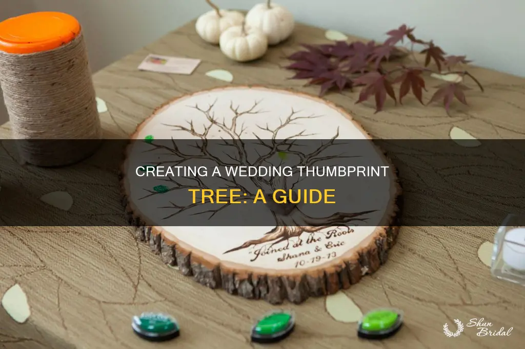 how to make a wedding thumbprint tree