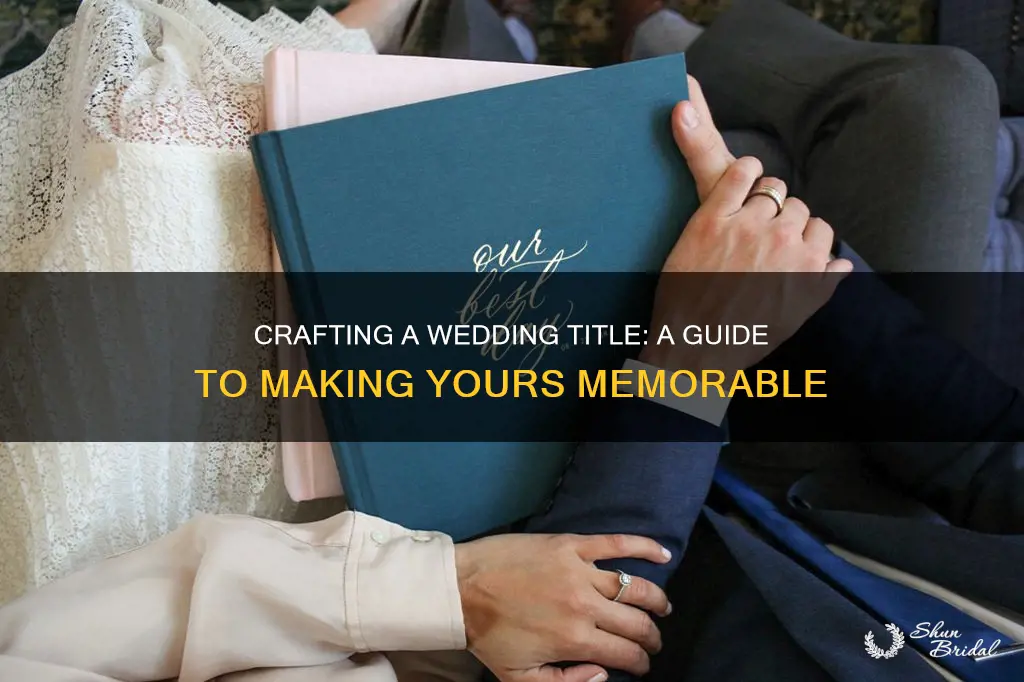 how to make a wedding title