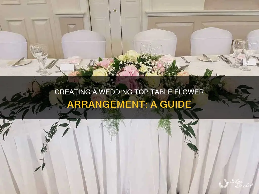 how to make a wedding top table flower arrangement