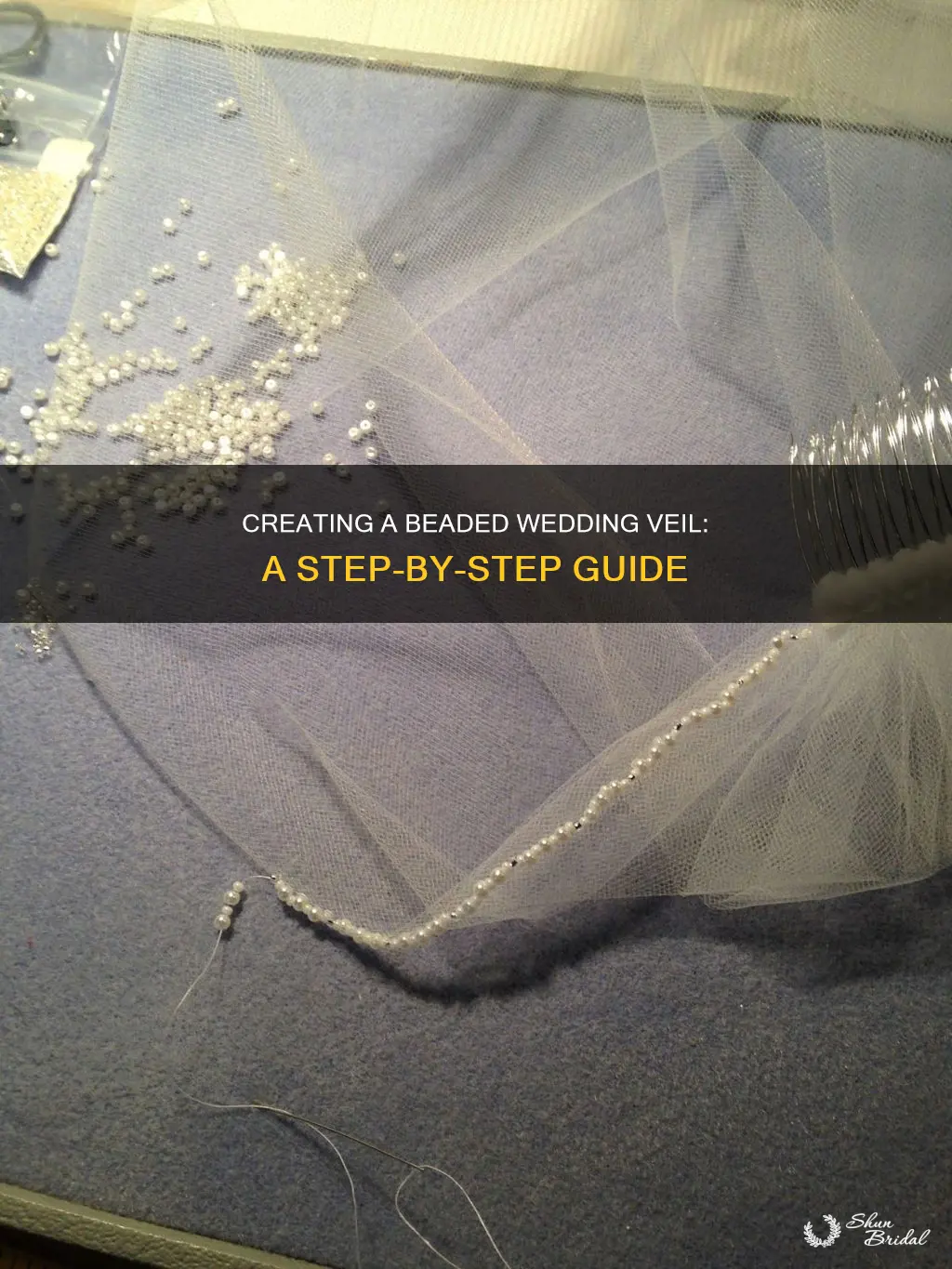 how to make a wedding veil with beaded edge