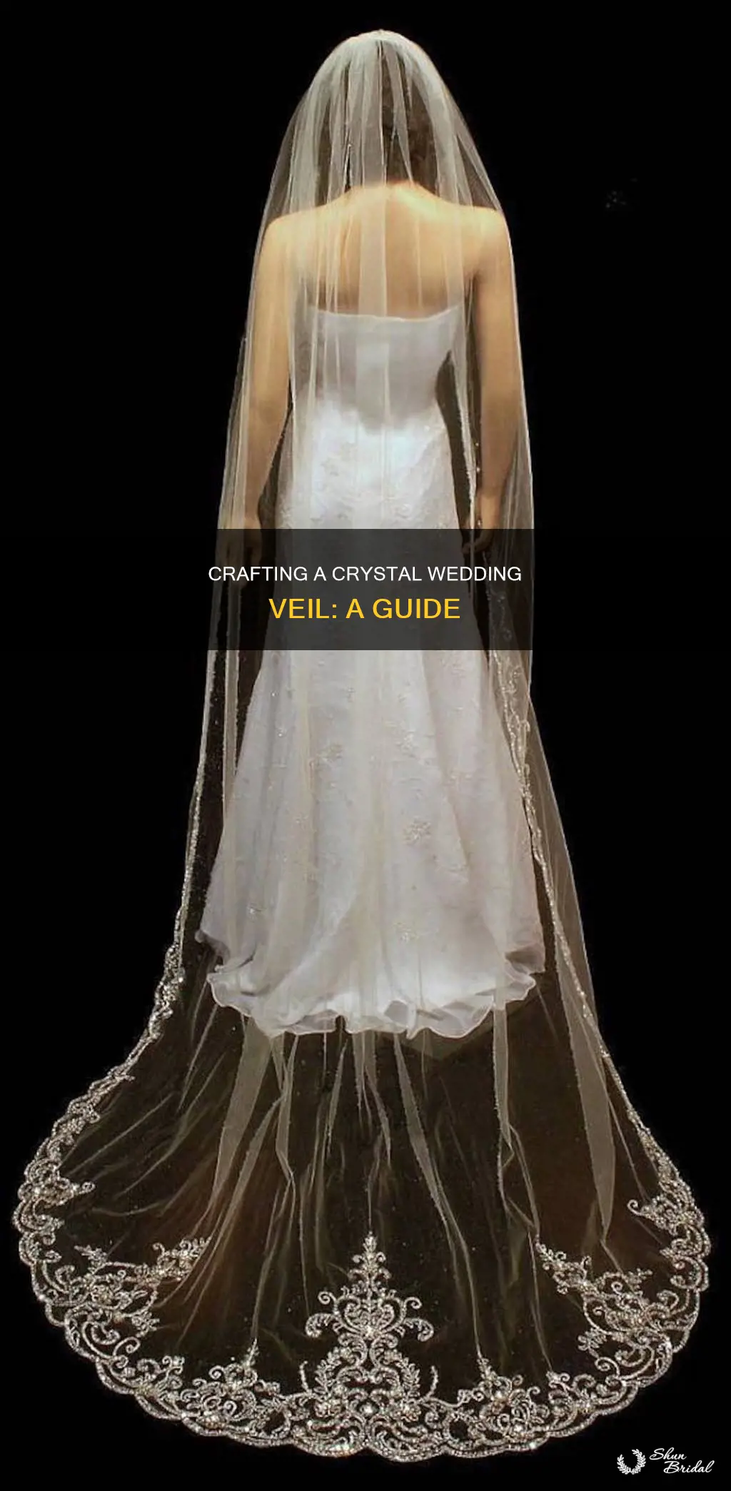 how to make a wedding veil with crystals