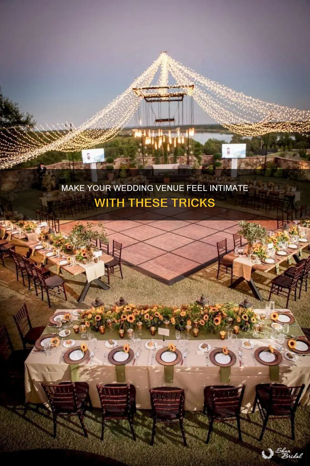 how to make a wedding venue look smaller