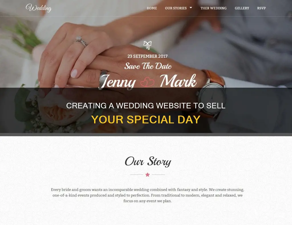 how to make a wedding website to sell products