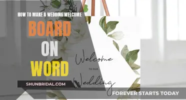 Creating a Wedding Welcome Board: Microsoft Word Magic