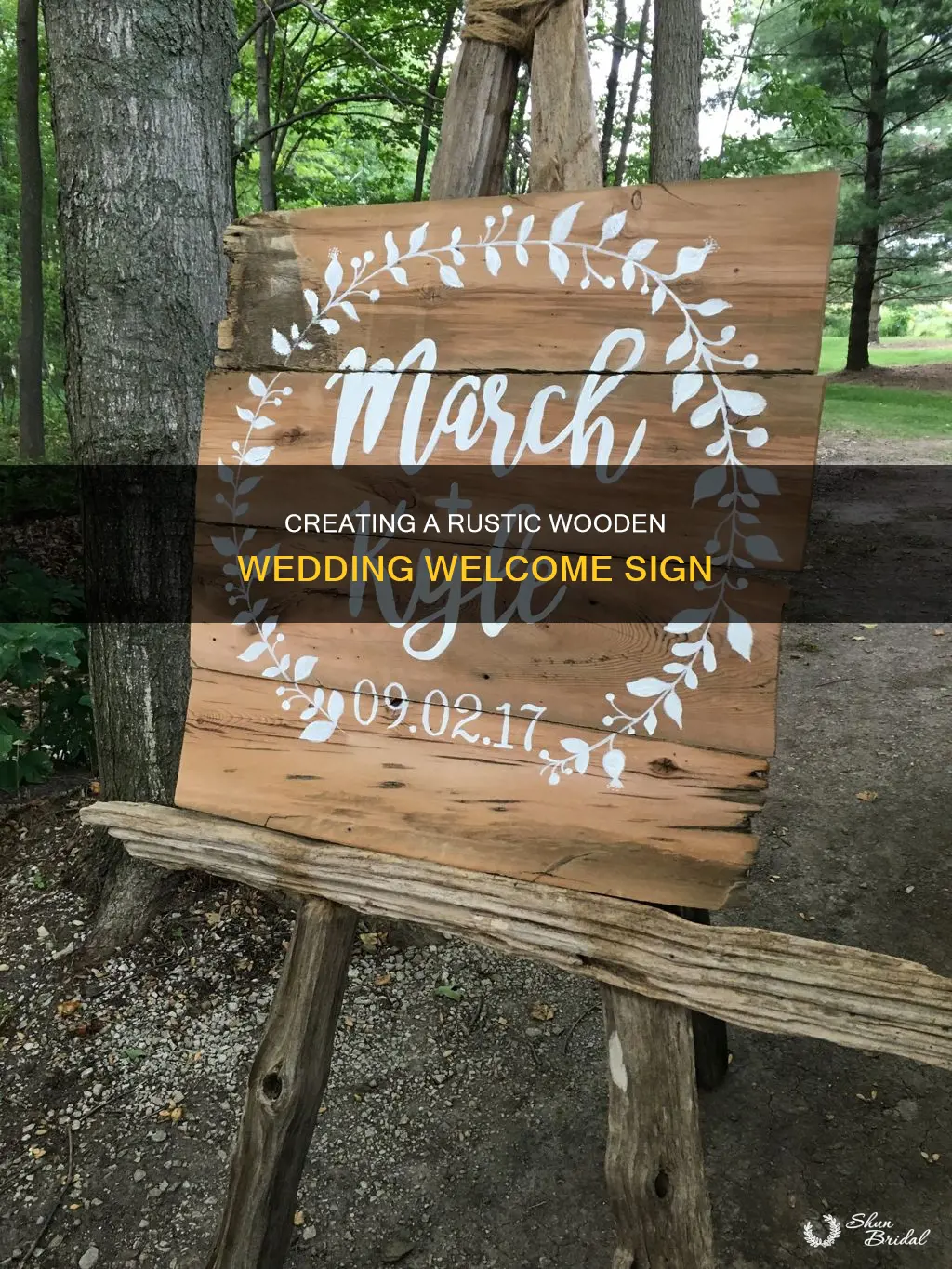 how to make a wood welcome sign for a wedding