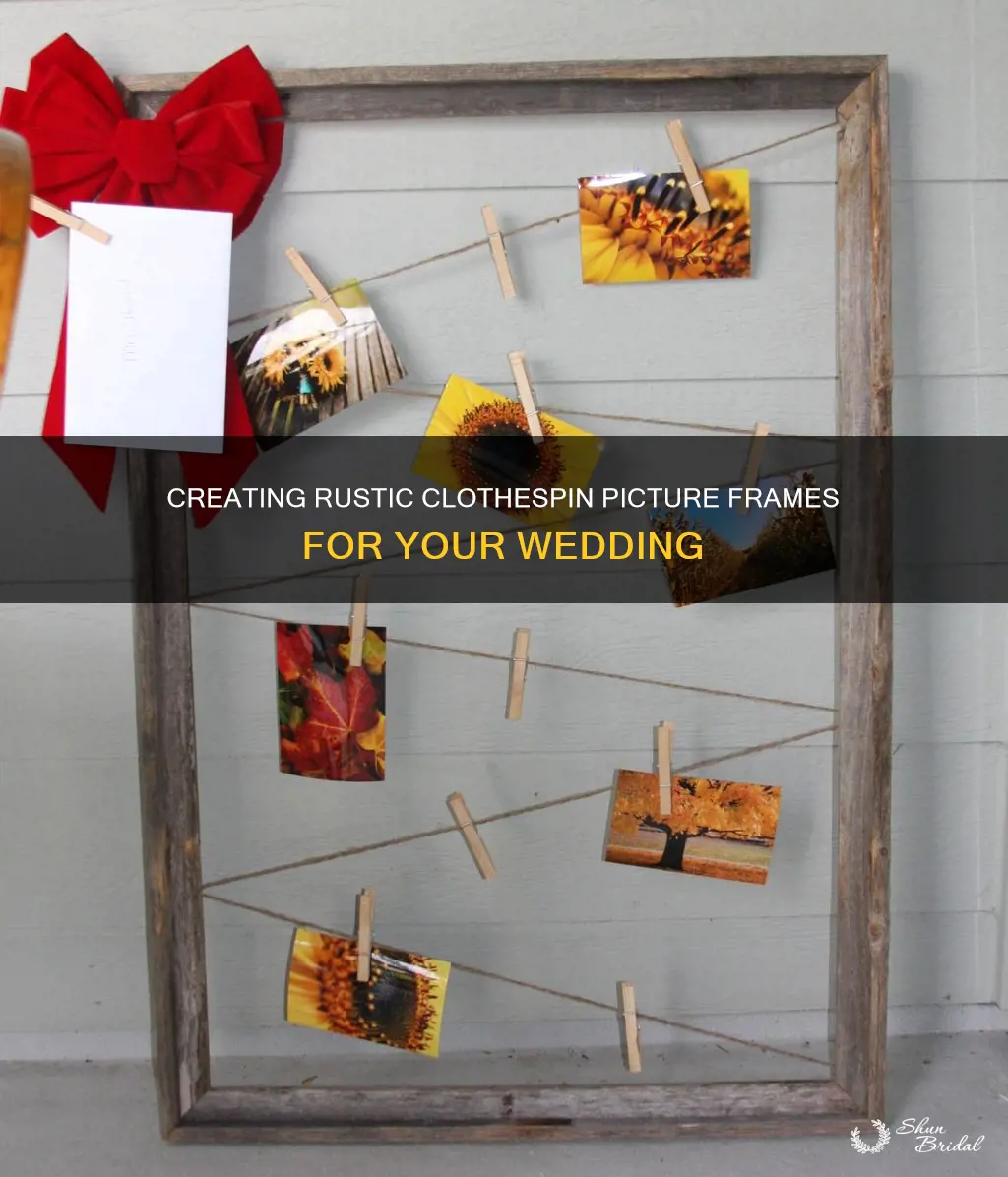 how to make a wooden clothespin picture frame for wedding