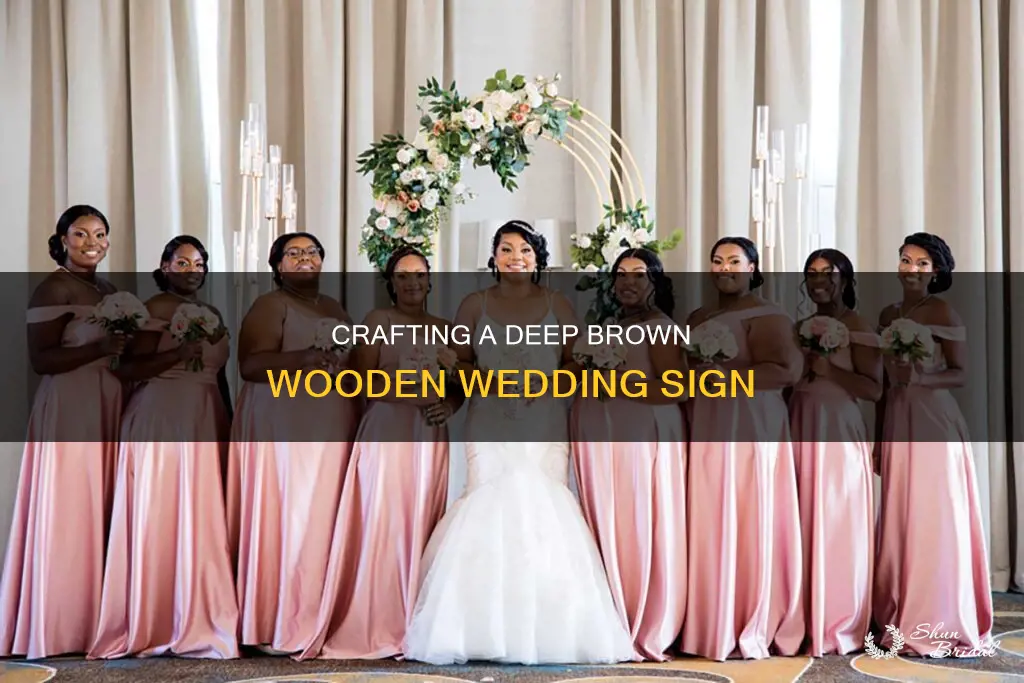 how to make a wooden deep brown welcome wedding sign