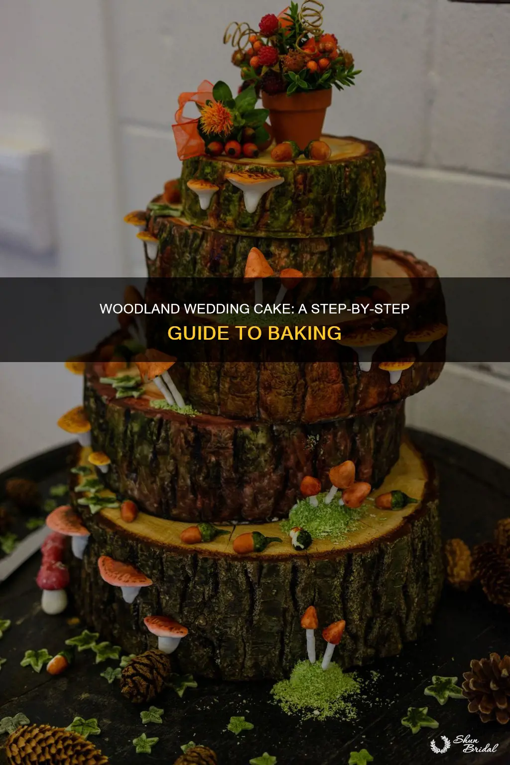 how to make a woodland wedding cake