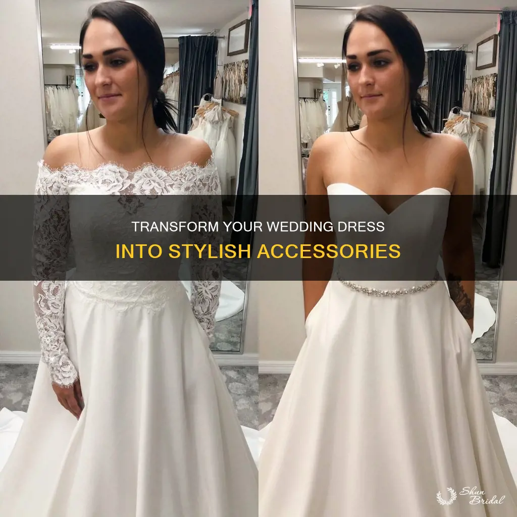 how to make accessories out of a wedding dress