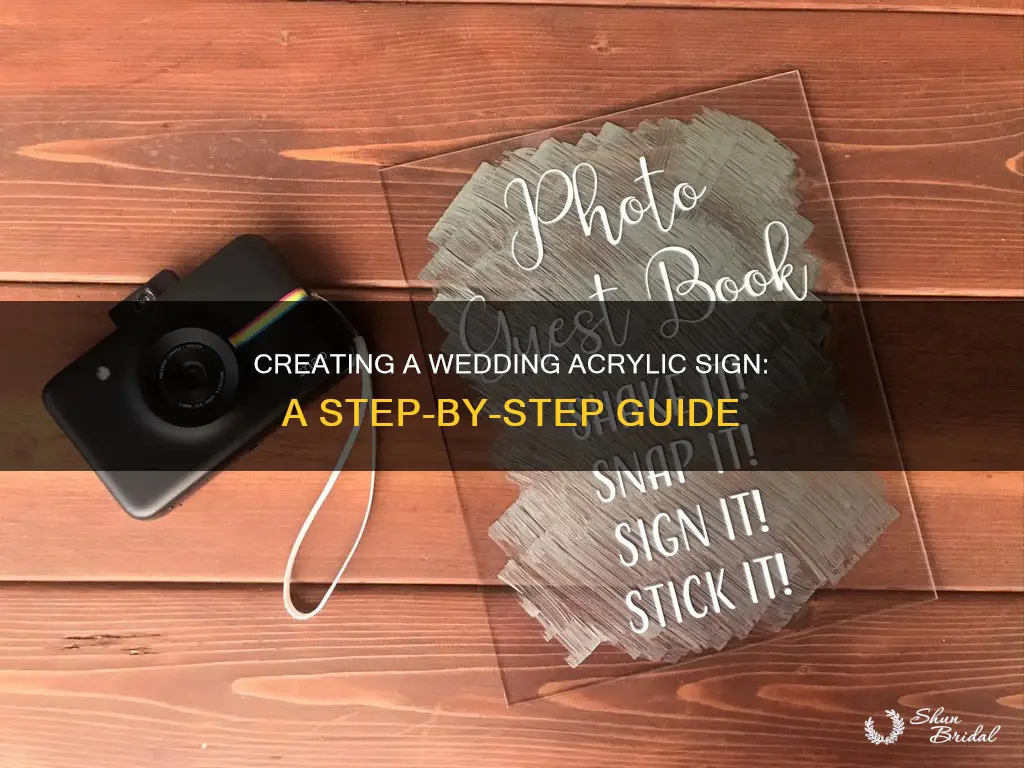 how to make acrylic sign for wedding