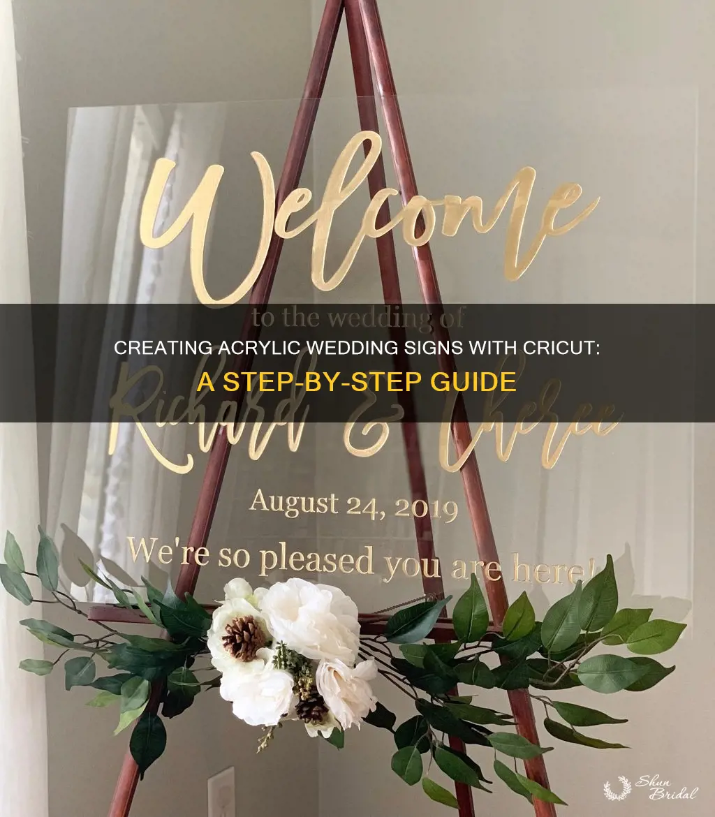 how to make acrylic wedding signs with cricut