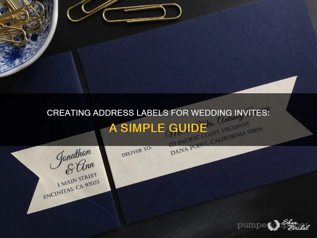 how to make address label for wedding invites