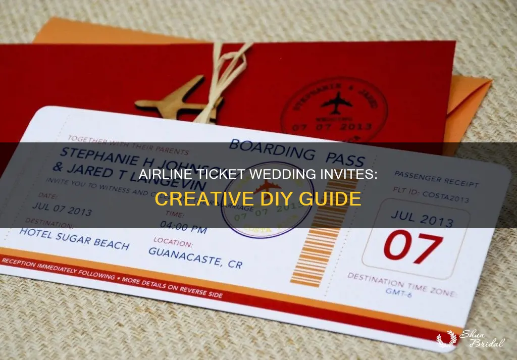 how to make airline ticket wedding invitations