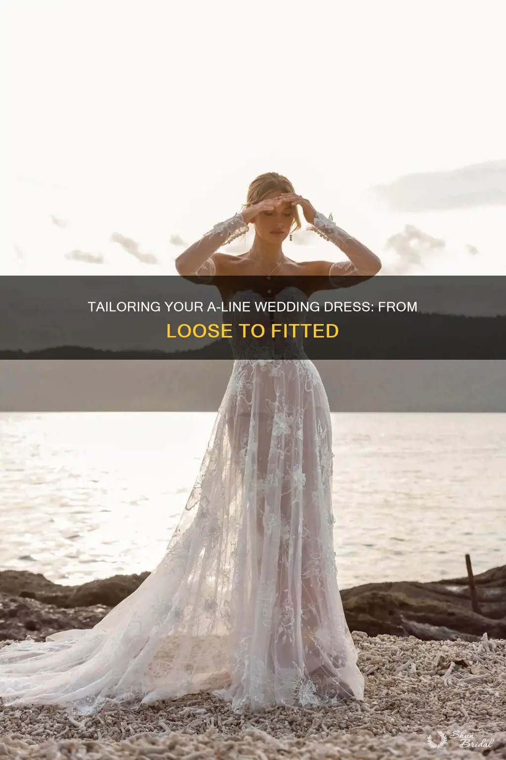 how to make an a line wedding dress more fitted