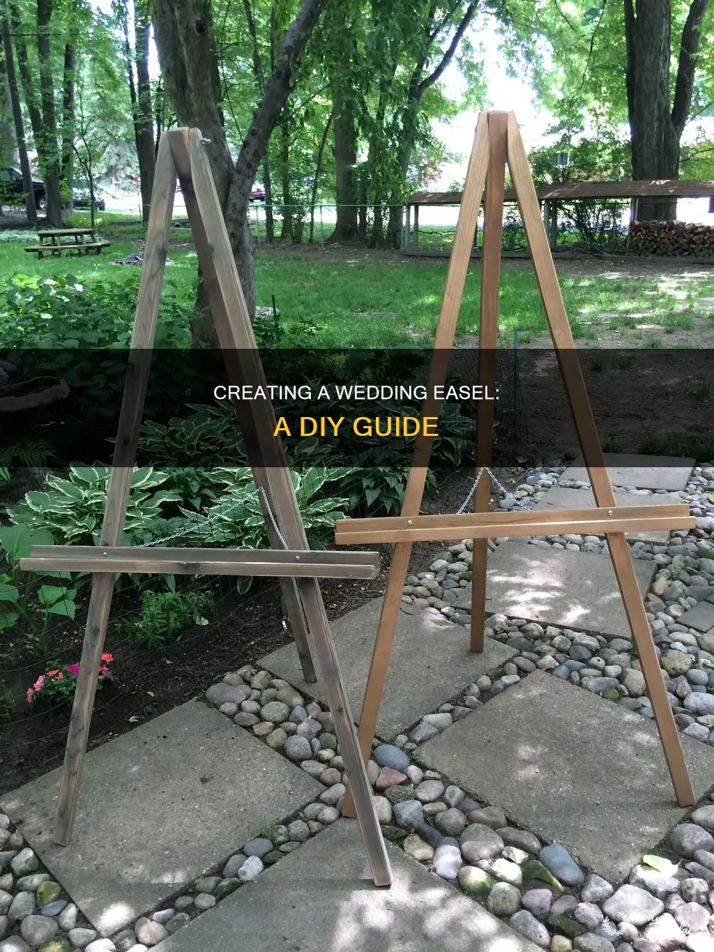 how to make an easel for a wedding