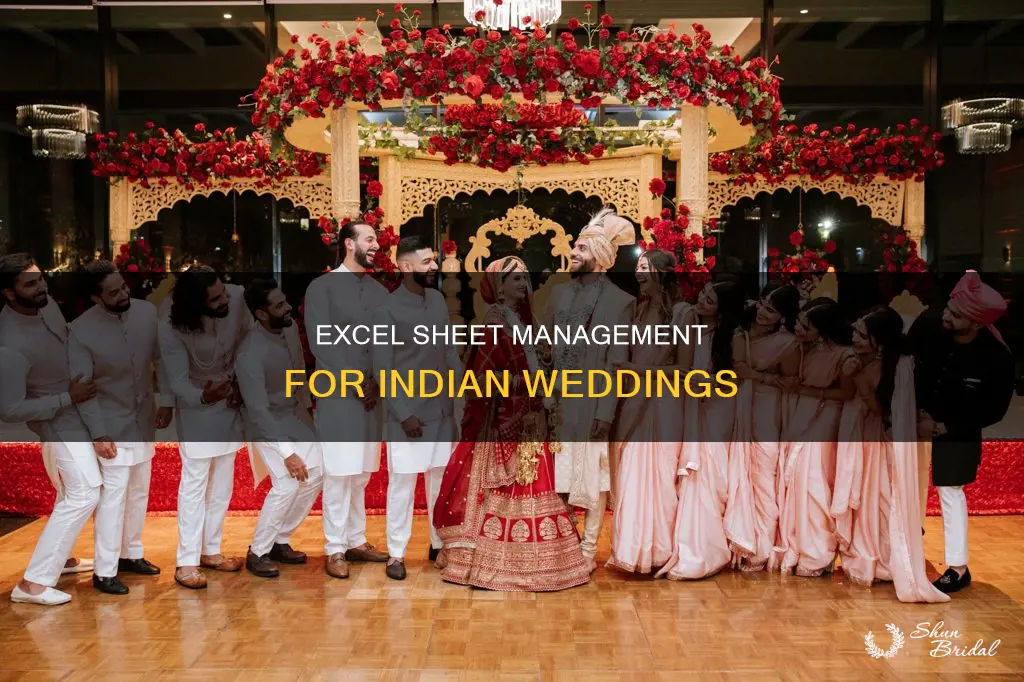 how to make an indian wedding list on excel