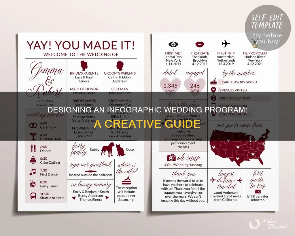 how to make an infographic wedding program