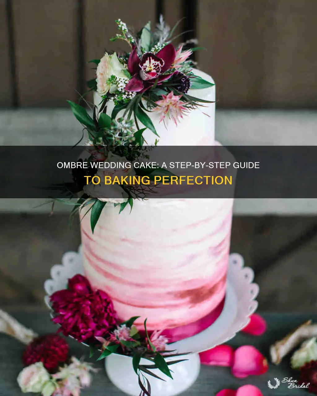 how to make an ombre wedding cake