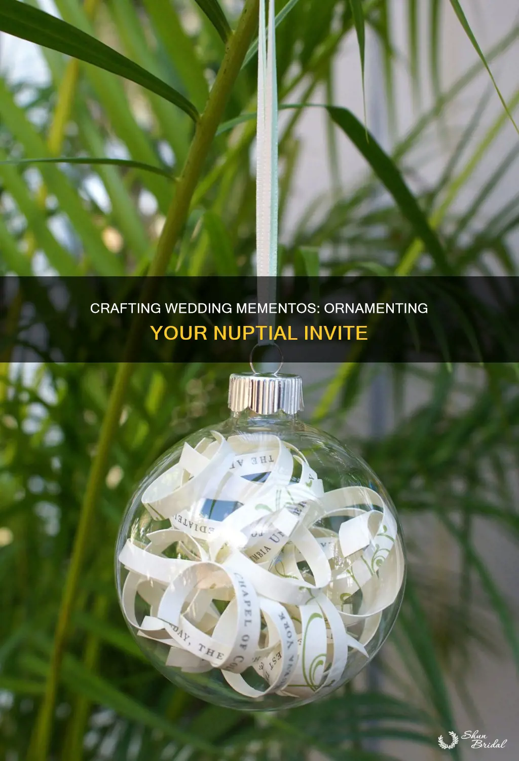 how to make an ornament out of a wedding invitation